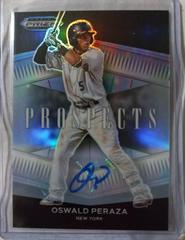 Oswald Peraza [Autograph Silver Prizm] Baseball Cards 2021 Panini Prizm Draft Picks Prospects Prices
