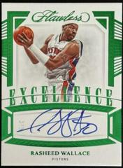 Rasheed Wallace [Emerald] #6 Basketball Cards 2022 Panini Flawless Excellence Signature Prices
