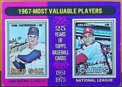 1967 MVP's [Carl Yastrzemski, Orlando Cepeda] #205 Baseball Cards 1975 Topps Prices