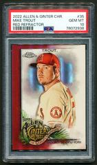 Mike Trout [Red] #35 Baseball Cards 2022 Topps Allen & Ginter Chrome Prices