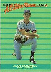 alan trammell #9 Baseball Cards 1988 Fleer All Stars Prices