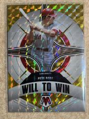 Pete Rose [Reactive Yellow] #WW-6 Baseball Cards 2022 Panini Mosaic Will to Win Prices