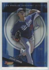 Julio Urias [Blue Refractor] #TP-50 Baseball Cards 2015 Bowman's Best Top Prospects Prices