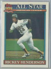 Rickey Henderson Baseball Cards 1991 Topps Tiffany Prices