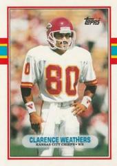 Clarence Weathers Football Cards 1989 Topps Traded Prices