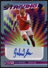 Gabriel Jesus [Gray] Soccer Cards 2022 Leaf Vivid Striking Autographs Prices