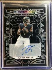 Justin Fields #18 Football Cards 2023 Panini Obsidian Signature Prices