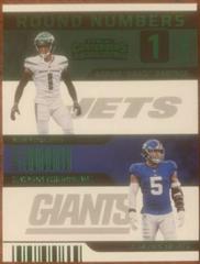 Ahmad 'Sauce' Gardner, Kayvon Thibodeaux [Emerald] #RN-GT Football Cards 2022 Panini Contenders Round Numbers Prices