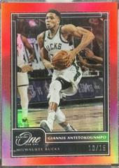 Giannis Antetokounmpo [Red] #10 Basketball Cards 2020 Panini One and One Prices