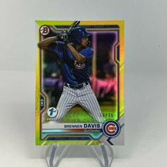 Brennen Davis [Yellow Foil] #BFE-65 Baseball Cards 2021 Bowman 1st Edition Prices