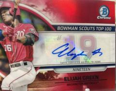 Elijah Green [Autograph Red] #BTP-19 Baseball Cards 2023 Bowman Scouts Top 100 Prices