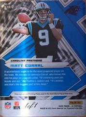 Matt Corral #XTR-2 Football Cards 2022 Panini XR Xtreme Rookies Prices