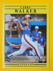 Larry Walker #250 Baseball Cards 1991 Fleer Prices