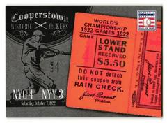 1922 World Series Baseball Cards 2013 Panini Cooperstown Historic Tickets Prices