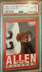 Marcus Allen [Hand Cut] Football Cards 1985 Topps Box Bottoms Prices