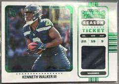 Kenneth Walker III [Emerald] Football Cards 2022 Panini Contenders Rookie Ticket Swatches Prices