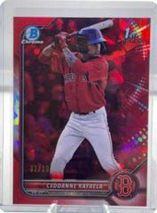 Ceddanne Rafaela [Red Sapphire] #BCP-61 Baseball Cards 2022 Bowman Chrome Prospects Prices