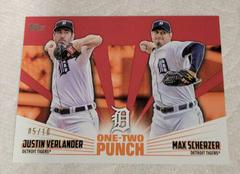 Justin Verlander, Max Scherzer [Red] Baseball Cards 2023 Topps One Two Punch Prices