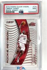 LeBron James [White Jersey Red] #141 Basketball Cards 2015 Panini Clear Vision Prices