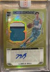 LaMelo Ball [Jersey Autograph Yellow Flood] #210 Basketball Cards 2020 Panini Obsidian Prices