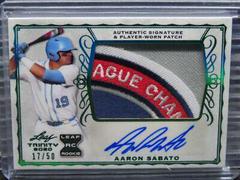 Aaron Sabato [Green] #PA-AS1 Baseball Cards 2020 Leaf Trinity Patch Autographs Prices