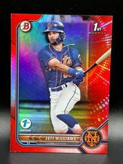 Jett Williams [Red] #BD-190 Baseball Cards 2022 Bowman Draft 1st Edition Prices