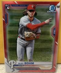 Alec Bohm [Red Refractor] #94 Baseball Cards 2021 Bowman Chrome Prices