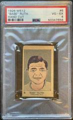 'Babe' Ruth Baseball Cards 1926 W512 Hand Cut Prices