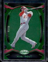 Mike Trout [Mirror Green] #15 Baseball Cards 2021 Panini Chronicles Certified Prices