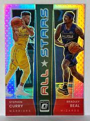 Bradley Beal, Stephen Curry [Holo] #2 Basketball Cards 2021 Panini Donruss Optic All Stars Prices