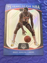 Magic Johnson #86 Basketball Cards 2021 Panini Mosaic 75 Years of the NBA Prices