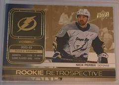 Nick Perbix [Gold] Hockey Cards 2023 Upper Deck Rookie Retrospective Prices