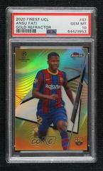 Ansu Fati [Gold Refractor] #47 Soccer Cards 2020 Topps Finest UEFA Champions League Prices