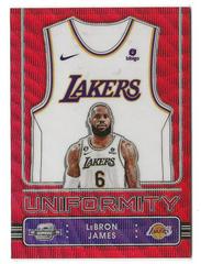LeBron James [Red Wave] #5 Basketball Cards 2022 Panini Contenders Optic Uniformity Prices