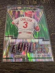 Dylan Carlson [Forest Green Flash Prizm] #FR-3 Baseball Cards 2021 Panini Prizm Fearless Prices
