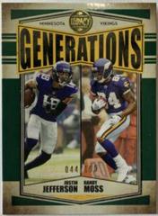 Justin Jefferson, Randy Moss [Green] #G-4 Football Cards 2022 Panini Legacy Generations Prices