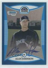 Alan Johnson [Blue Refractor Autograph] #BCP130 Baseball Cards 2008 Bowman Chrome Prospects Prices