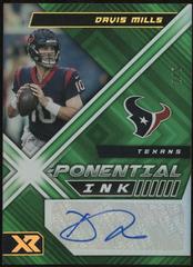 Davis Mills [Green] Football Cards 2022 Panini XR X Ponential Ink Autograph Prices