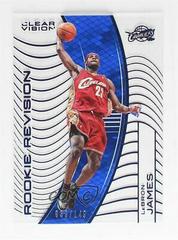 LeBron James [White Jersey Blue] Basketball Cards 2015 Panini Clear Vision Prices