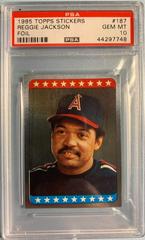 Reggie Jackson [Foil] #187 Baseball Cards 1985 Topps Stickers Prices