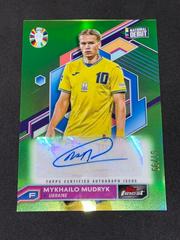 Mykhailo Mudryk [Neon Green Refractor] #BCA-MM Soccer Cards 2023 Topps Finest Road to UEFA EURO Autograph Prices