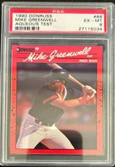 Mike Greenwell #66 Baseball Cards 1990 Donruss Aqueous Test Prices