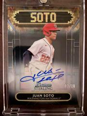 Juan Soto [Black Atomic] #SSA-JS Baseball Cards 2022 Bowman Sterling Signage Autographs Prices