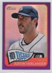 Justin Verlander [Portrait Purple Refractor] #430 Baseball Cards 2014 Topps Heritage Chrome Prices
