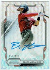 Blaze Alexander [Wave] Baseball Cards 2019 Bowman Sterling Prospect Autographs Prices