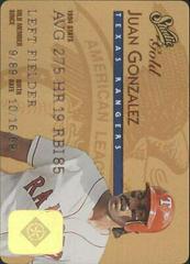Juan Gonzalez [Gold] #21 Baseball Cards 1995 Studio Prices