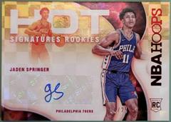 Jaden Springer [Red] Basketball Cards 2021 Panini Hoops Hot Signatures Rookies Prices