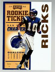 Mikhael Ricks [Autographed Gold] #96 Football Cards 1998 Playoff Contenders Ticket Prices