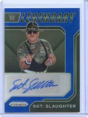 Sgt. Slaughter [Blue Prizm] #LS-SLT Wrestling Cards 2022 Panini Prizm WWE Legendary Signatures Prices