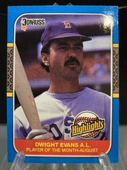 Dwight Evans #33 Baseball Cards 1987 Donruss Highlights Prices
